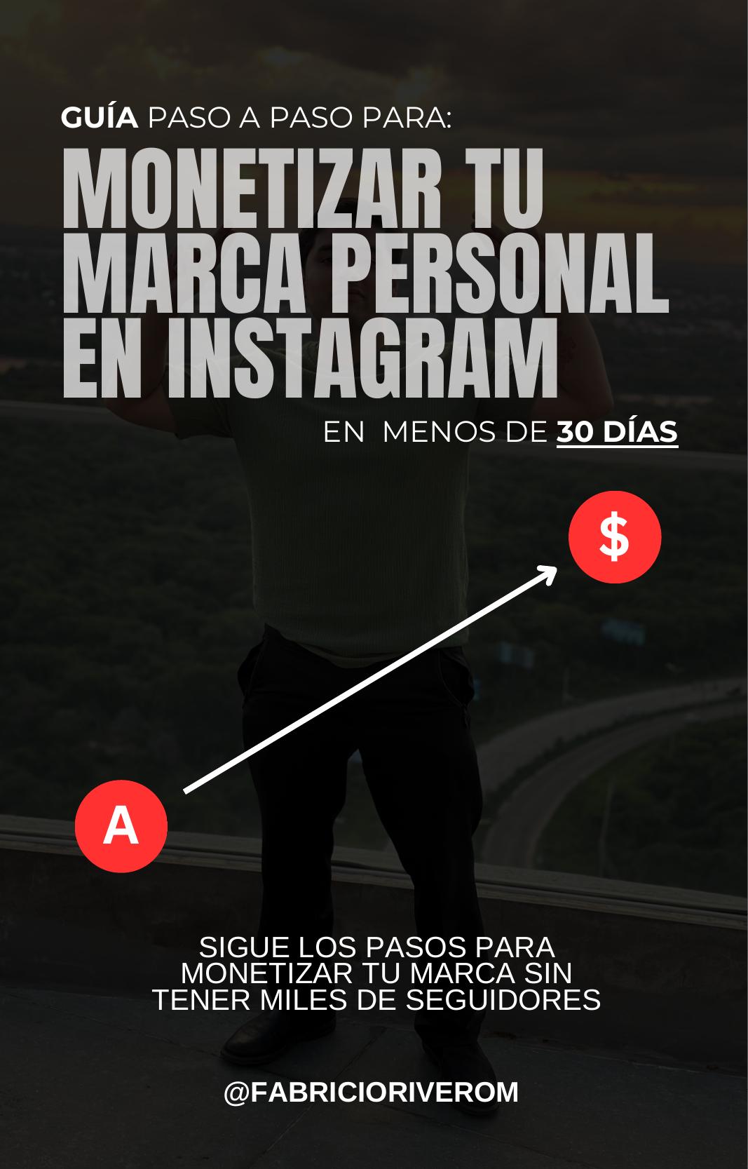 Portada de la guía Monetizar tu Marca Personal en Instagram
